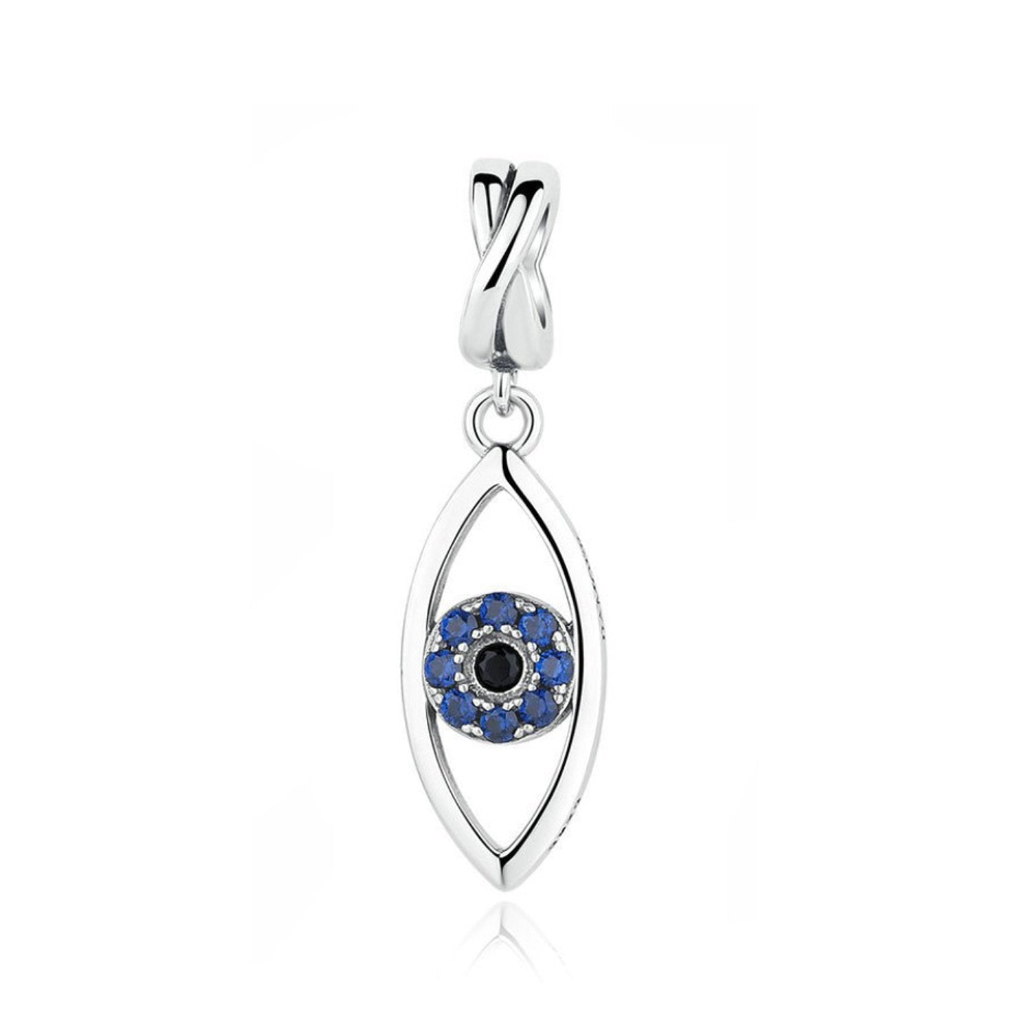 925 Sterling Silver Blue Evil Eye Charm Bead Fits Pandora Charm Bracelet Pendant