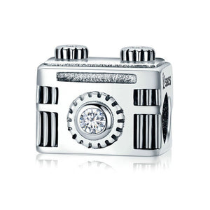 925 Sterling Silver Camera Charm Bead Fits Pandora Charm Bracelet Pendant