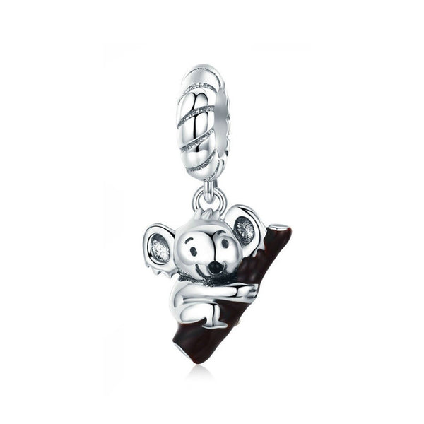 925 Sterling Silver Koala Charm Bead Fits Pandora Charm Bracelet Pendant