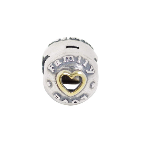 Family Love Pandora Clip 925 Sterling Sliver Spacer Bead Fits Pandora Bracelet