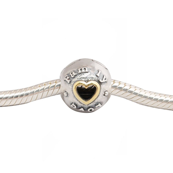 Family Love Pandora Clip 925 Sterling Sliver Spacer Bead Fits Pandora Bracelet