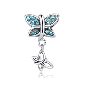 925 Sterling Silver Butterfly Charm Bead Fits Pandora Charm Bracelet Pendant