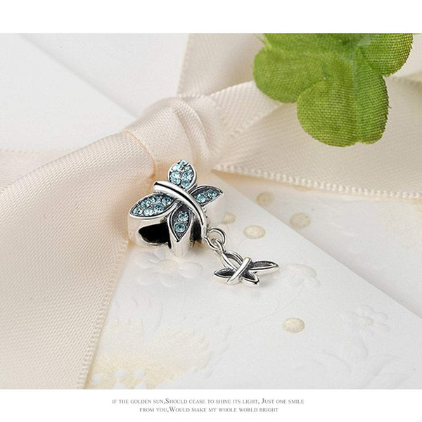 925 Sterling Silver Butterfly Charm Bead Fits Pandora Charm Bracelet Pendant