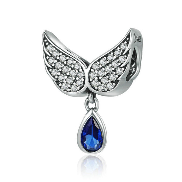 925 Sterling Silver Wings Charm Bead Fits Pandora Charm Bracelet Pendant