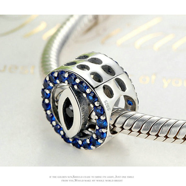 925 Sterling Silver Blue Evil Eye Charm Bead Fits Pandora Charm Bracelet Pendant