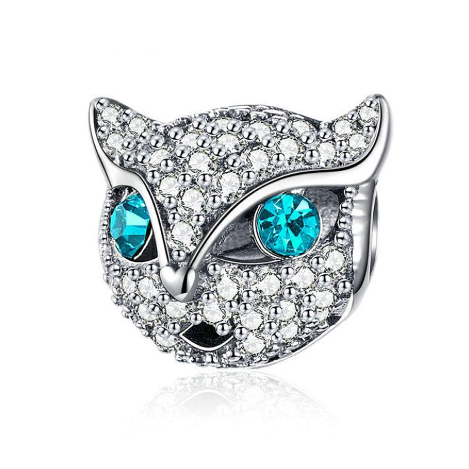 925 Sterling Silver Cat Animal Charm Bead Fits Pandora Charm Bracelet Pendant