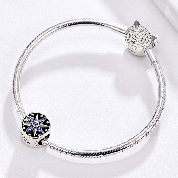 925 Sterling Silver Blue Boat Charm Bead Fits Pandora Charm Bracelet Pendant