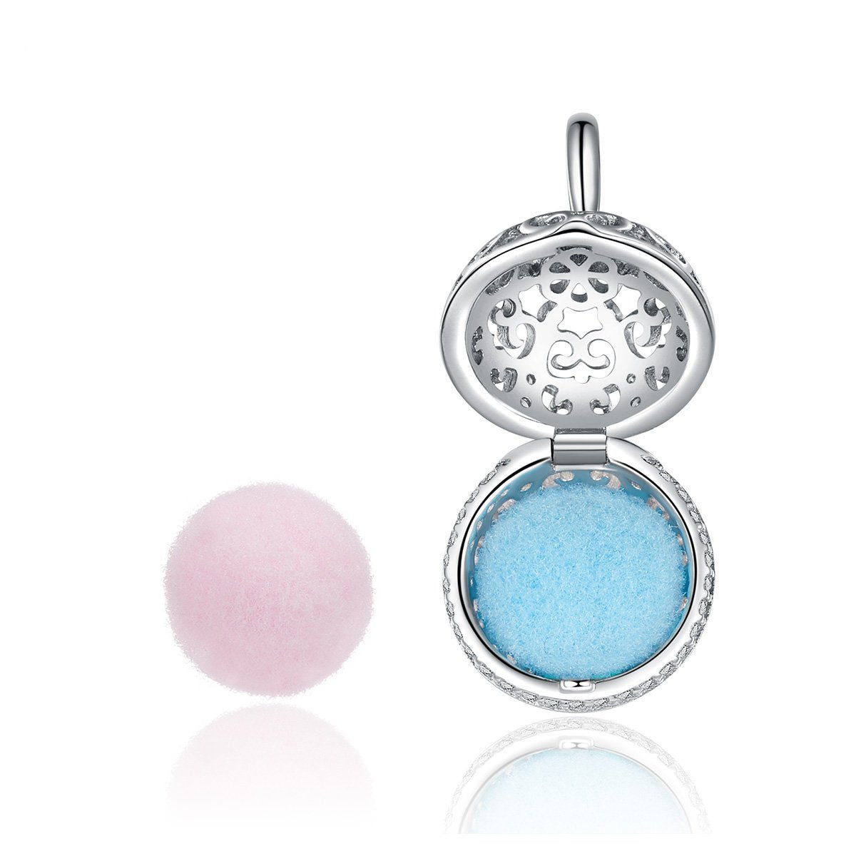 925 Sterling Silver Two Color Perfume Locket Charm Bead Fits Pandora Charm Bracelet Pendant