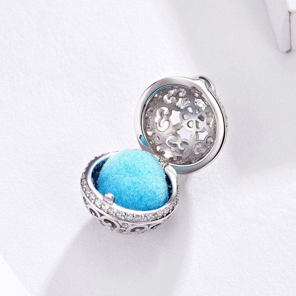 925 Sterling Silver Two Color Perfume Locket Charm Bead Fits Pandora Charm Bracelet Pendant