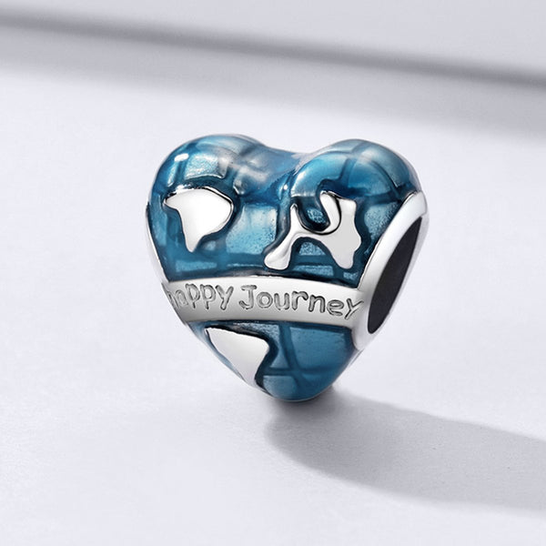 925 Sterling Silver Happy Journey Charm Bead Fits Pandora Charm Bracelet Pendant