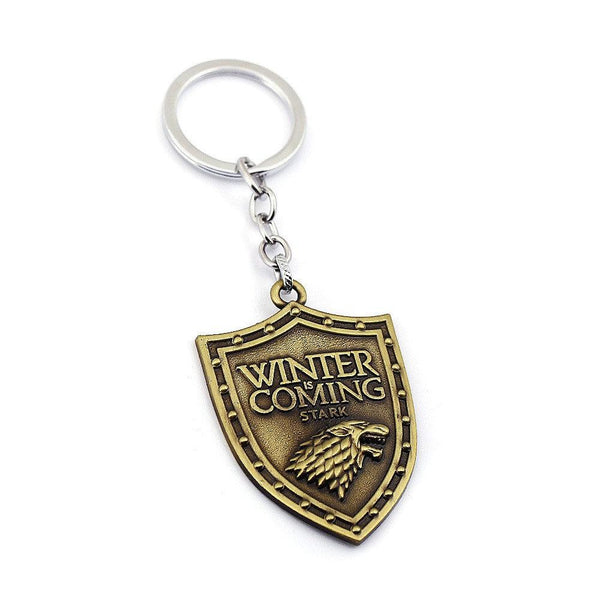 Game of Thrones Winter Is Coming Key Chain House Stark Wolf Key Chain