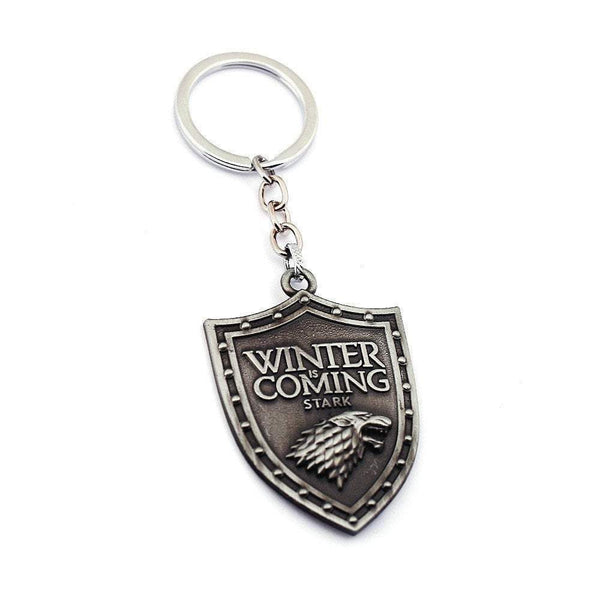 Game of Thrones Winter Is Coming Key Chain House Stark Wolf Key Chain