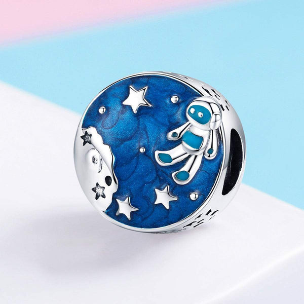 925 Sterling Silver Spaceman Charm Bead Fits Pandora Charm Bracelet Pendant