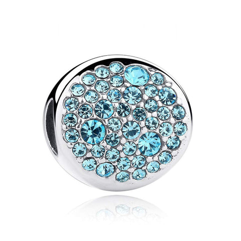 925 Sterling Silver Blue Ocean Charm Bead Fits Pandora Charm Bracelet Pendant