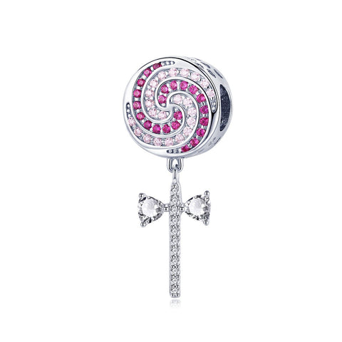 925 Sterling Silver Lollipop Charm Bead Fits Pandora Charm Bracelet Pendant