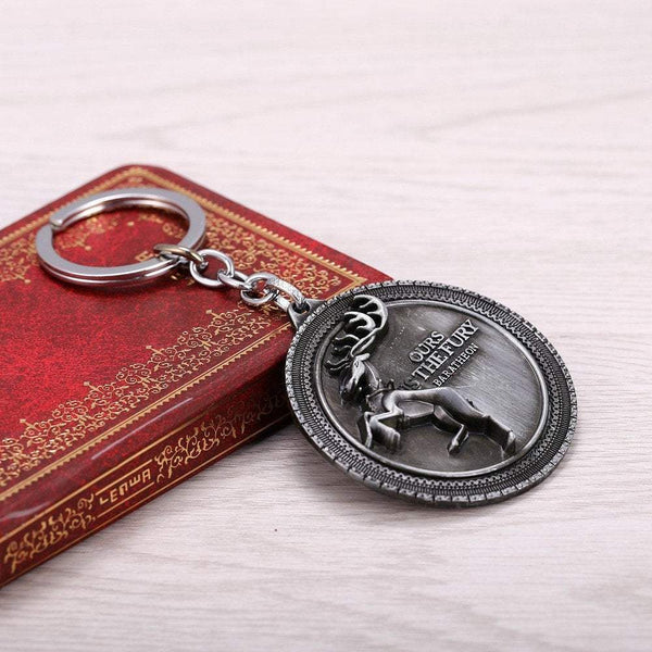 Game of Thrones Deer Key Chain House Baratheon of Storm's End Key Chain