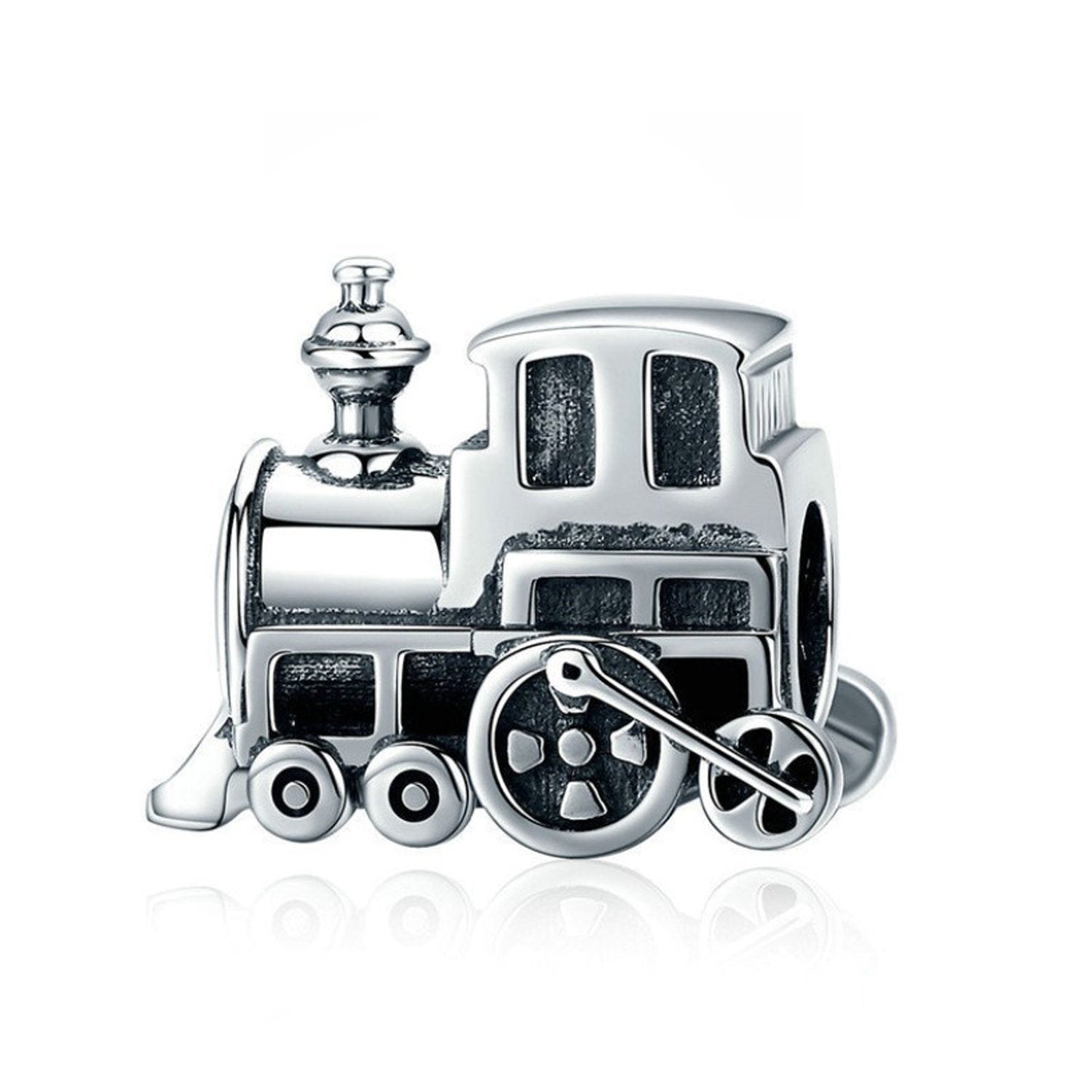 925 Sterling Silver Train Bead Fits Pandora Charm Bracelet Pendant