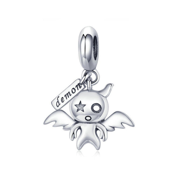 925 Sterling Silver Demon Bead Fits Pandora Charm Bracelet Pendant