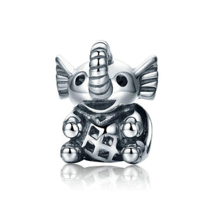 925 Sterling Silver Elephant Bead Fits Pandora Charm Bracelet Pendant