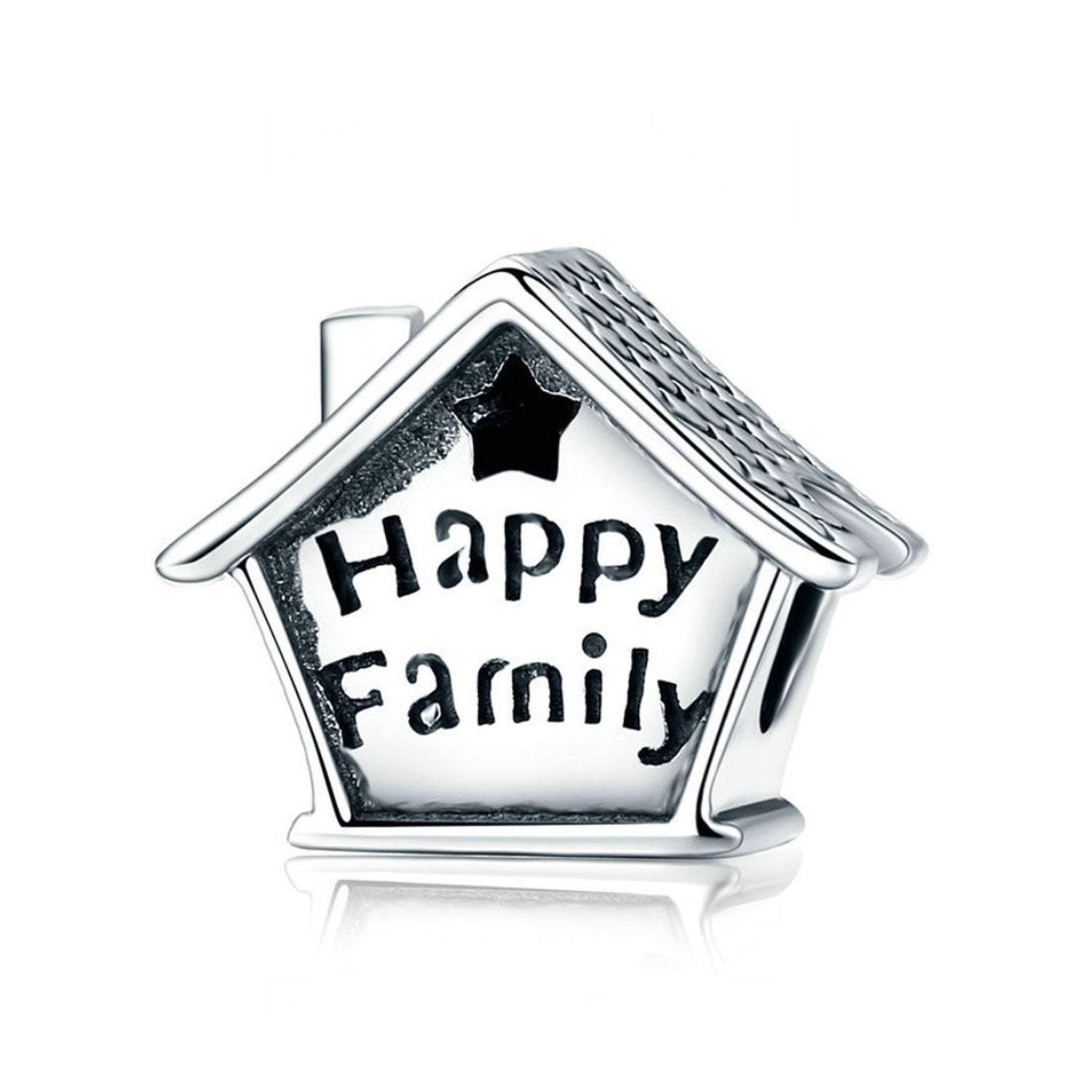 925 Sterling Silver Happy Family Time Charm Fits Pandora Charm Bracelet Pendant