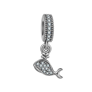 925 Sterling Silver Little Dolphine Bead Charm Fits Pandora Charm Bracelet Pendant