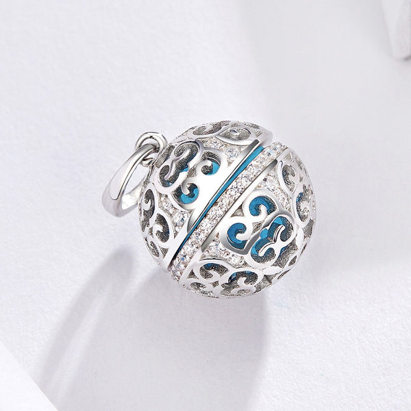 925 Sterling Silver Two Color Perfume Locket Charm Bead Fits Pandora Charm Bracelet Pendant