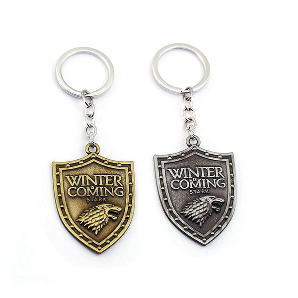 Game of Thrones Winter Is Coming Key Chain House Stark Wolf Key Chain