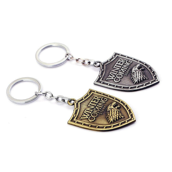 Game of Thrones Winter Is Coming Key Chain House Stark Wolf Key Chain