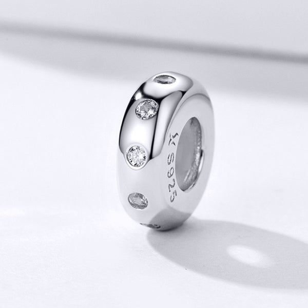 925 Sterling Silver Elegant Spacer Charm Bead Fits Pandora Charm Bracelet Pendant