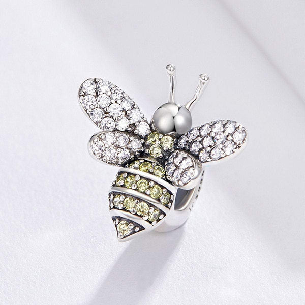 925 Sterling Silver Bee Charm Bead Fits Pandora Charm Bracelet Pendant