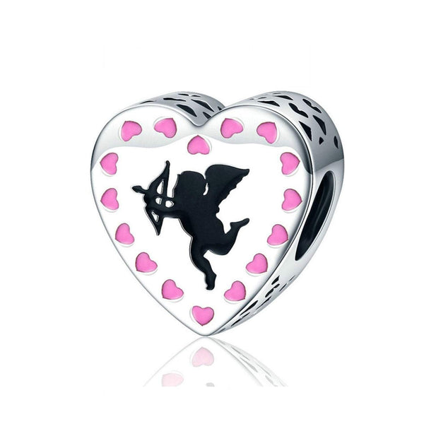 925 Sterling Silver Cupid Charm Bead Fits Pandora Charm Bracelet Pendant