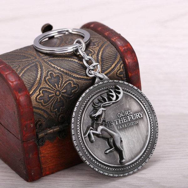 Game of Thrones Deer Key Chain House Baratheon of Storm's End Key Chain