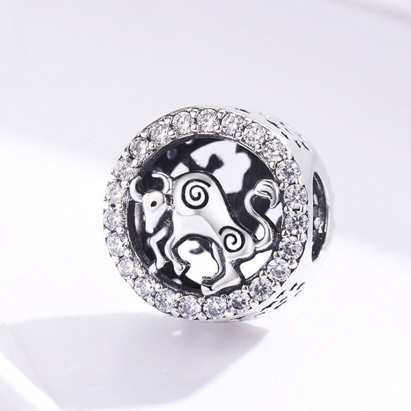 925 Sterling Silver Animal Cow Charm Bead Fits Pandora Charm Bracelet Pendant