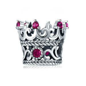 925 Sterling Silver Crown Charm Bead Fits Pandora Charm Bracelet Pendant