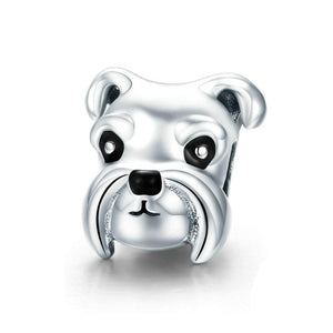 925 Sterling Silver Schnauzer Dog Bead Fits Pandora Charm Bracelet Pendant