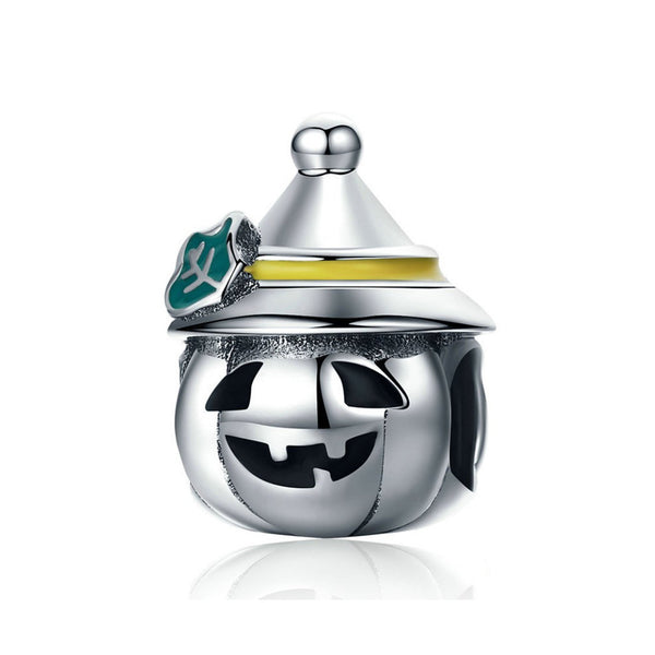 925 Sterling Silver Halloween Pumpkin Bead Charm Fits Pandora Charm Bracelet Pendant