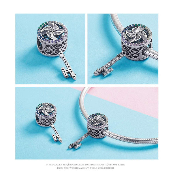 925 Sterling Silver Windmill Bead Charm Fits Pandora Charm Bracelet Pendant